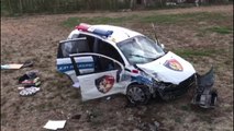 Berat, përplaset makina e Policisë Rrugore (Pa koment)  - Top Channel Albania - News - Lajme