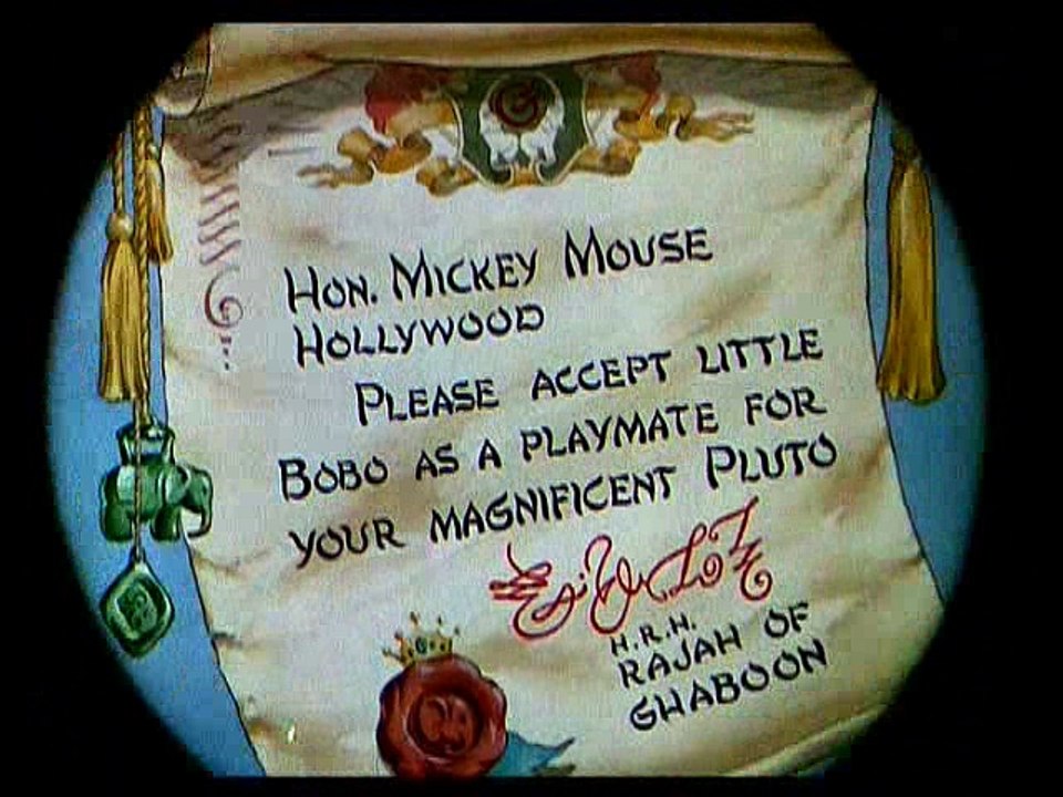 Mickey Mouse, Pluto - Mickey's Elephant  (1936)