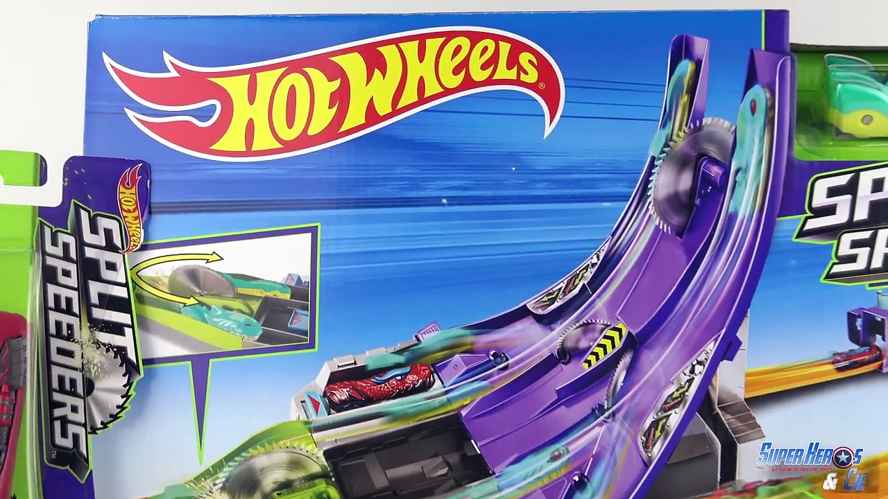 Hot Wheels Piste Split Speeders Lame Circulaire Voitures coupées en 2 Jouet Toy Review