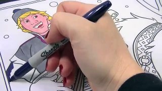 Disney Frozen - Coloring Kristoff, Olaf and Sven - Fast Motion Video