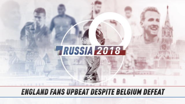 Fan Colour - England fans upbeat despite Belgium defeat