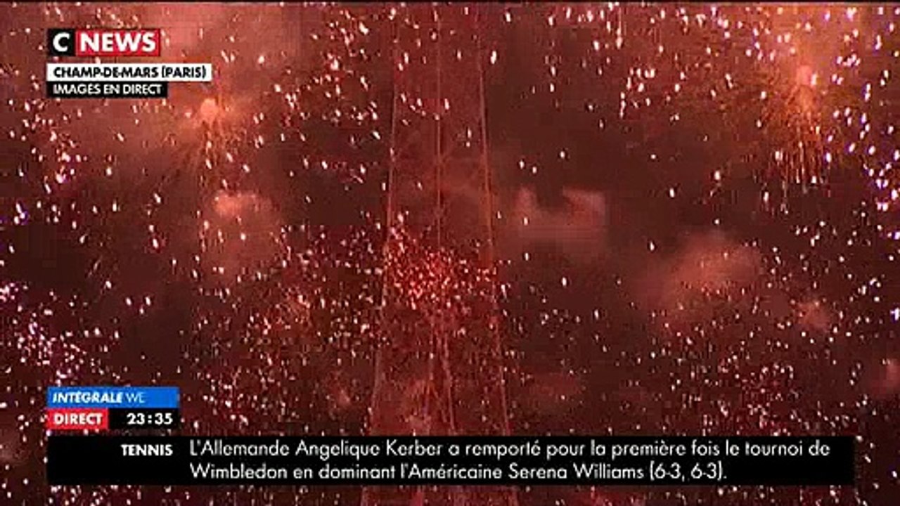 Regardez en intégralité le magnifique final du feu d'artifice à la Tour Eiffel avec la chanson "La vie en rose"