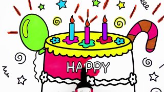 How To Draw Cake For Kids | Cake Coloring Pages