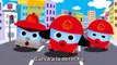 Juego de construcción: un camión de bomberos. Dibujos animados de camiones para niños en e