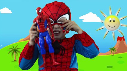 Itsy Bitsy Spider with Spiderman toys! Incy Wincy Spider-man