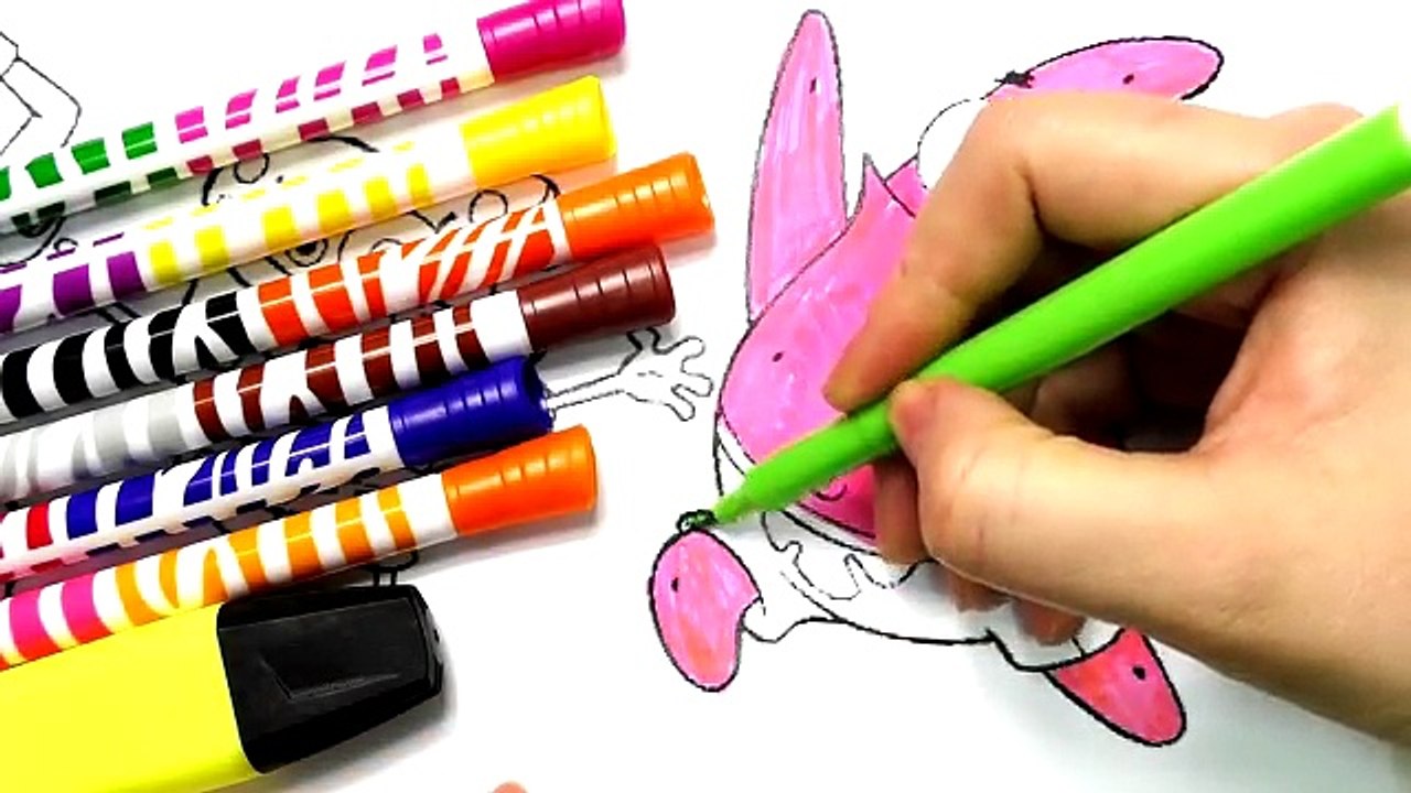 Spongebob Squarepants Coloring Pages For Kids BEST LEARNING Coloring Book l Pages Rainbow