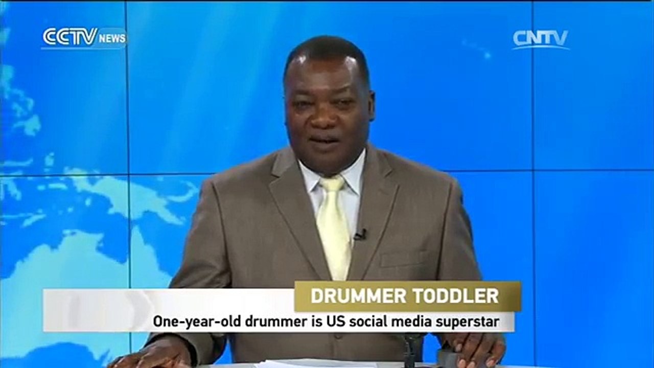 One-year-old drummer is US social media superstar
