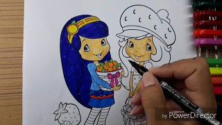How To Coloring Strawberry Shortcake Berry Best Friends Coloring Book For Kids With Colored Makers