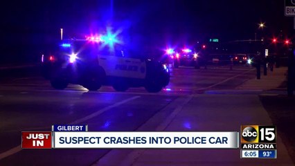 Man crashes into unmarked Gilbert police unit