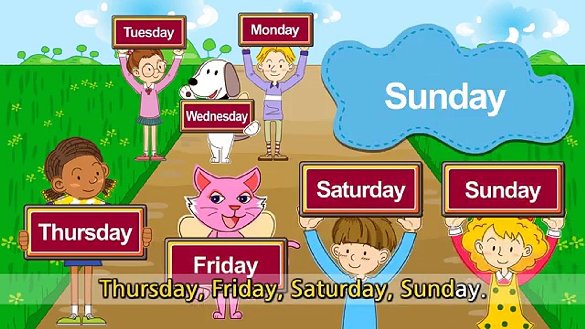 What day is it today? Its Monday Tuesday Wednesday (Day of the week) -  English song for Kids - video Dailymotion