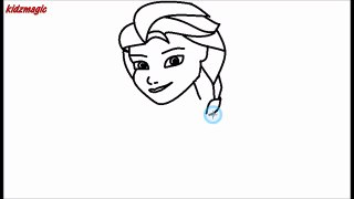 Draw and Color QUEEN ELSA | Coloring for Kids | Learn Colors | Disney Princess Coloring