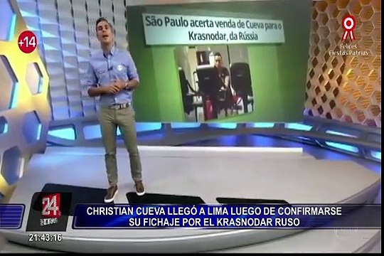 Tras confirmarse su traspaso al Krasnodar: Christian Cueva llegó a Lima