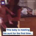 This baby meets his mum’s identical twin sister and is SO CONFUSED