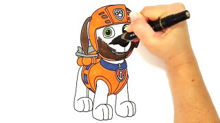 How to Draw Paw Patrol Zuma | Coloring Pages for Kids | Learn to Draw