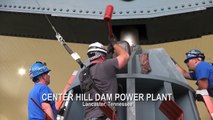 Hydropower rotor install requires heavy lifting