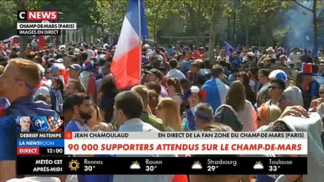 Spécial Allez le Bleus : Des dizaines de milliers de supporters sont déjà sur le Champs de Mars à Paris