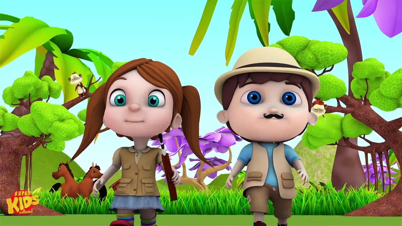 Going On A Lion Hunt | Kindergarten Nursery Rhyme For Toddlers | Cartoons by Super Kids Network
