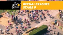 Bernal chute dans le peloton / crashes in the peloton ! - Étape 9 / Stage 9 - Tour de France 2018