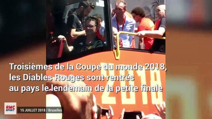 Coupe du monde : Les Belges rentrent au pays... et Hazard filme la foule qui scande son nom