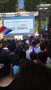 France-Croatie : beaucoup de monde dans la fan zone du Cours Mirabeau à Aix