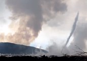 Whirlwind Spins Over Fissure at Hawaii's Kilauea Volcano