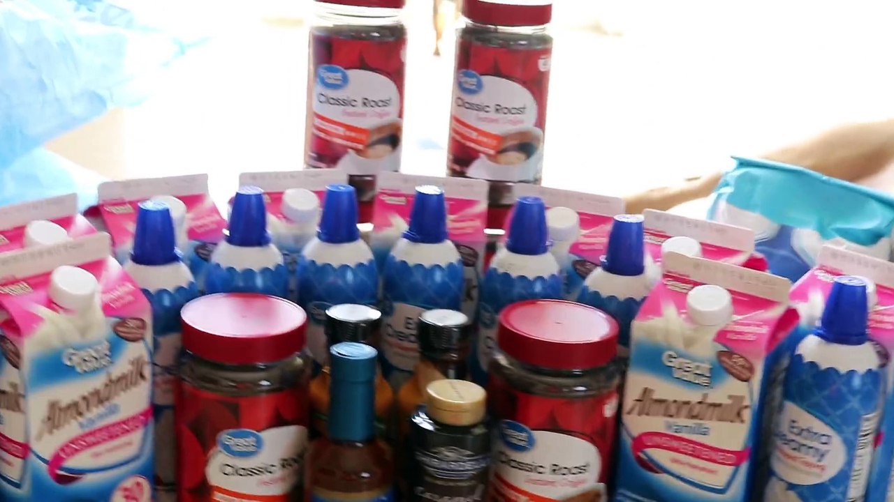 JUMPING INTO A REAL GIANT STARBUCKS ICED COFFEE! WORLDS LARGEST STARBUCKS ICED COFFEE!