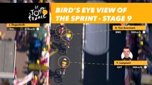 Vue aérienne sur le sprint final / Bird's eye view of the sprint - Étape 9 / Stage 9 - Tour de France 2018