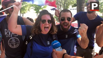 France-Croatie : les supporters font la fête avant le match dans la fan zone à Marseille