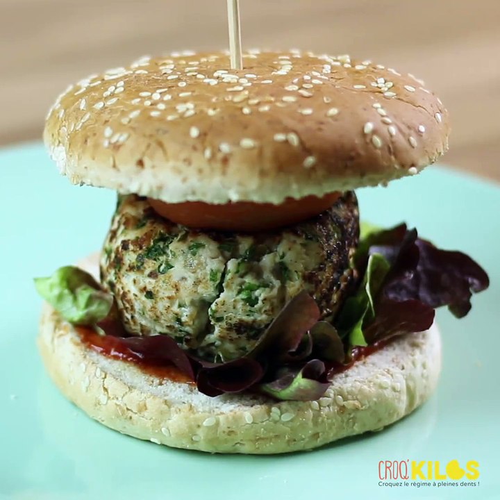 La Team Croq'Kilos vous présente son hamburger à la dinde ! :-)Retrouvez LA recette exclusive sur