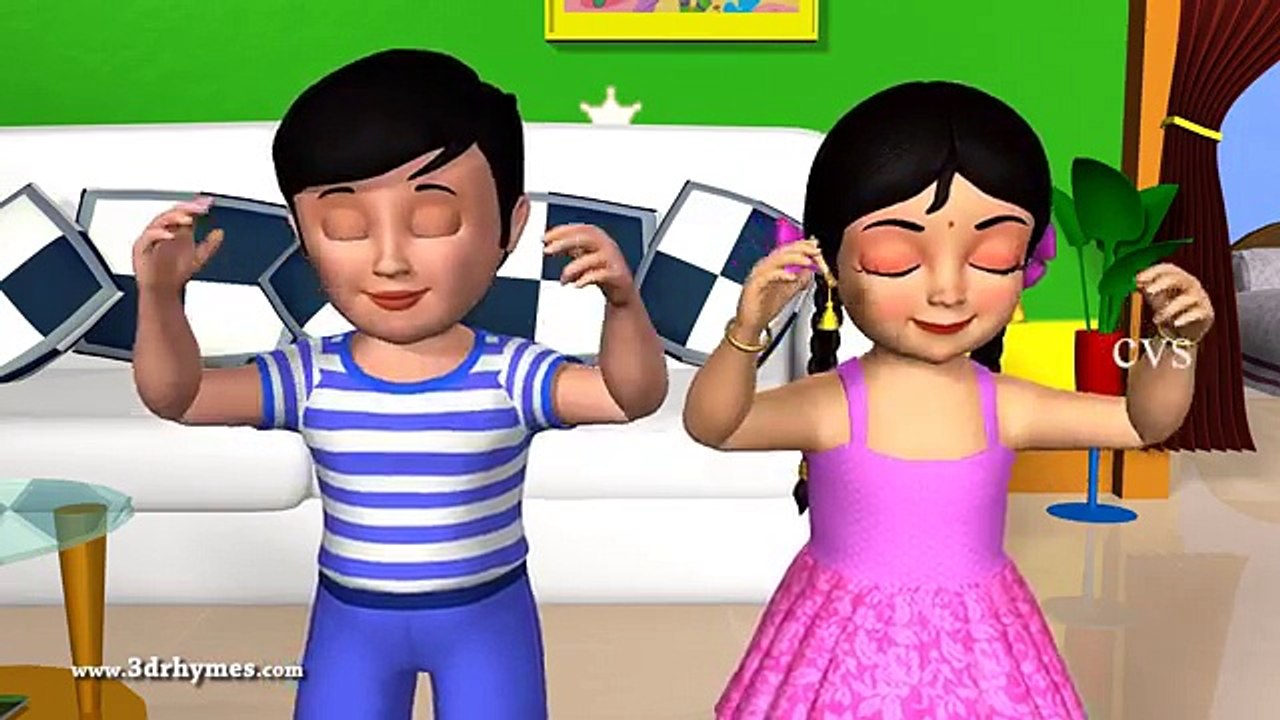 Learn Body Parts Song - 3D Animation English Nursery rhyme for children