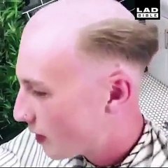 'Our mate lost a bet and had to have his hair shaved like an old man.' 
