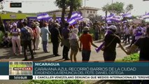 Nicaragua: oposición realiza la Caravana Azul contra el gob. de Ortega