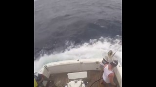 Scariest Fishing Moment. Jumping Tuna