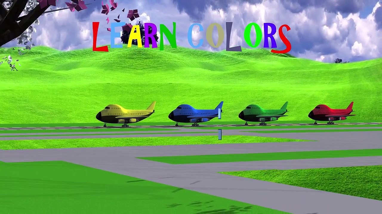 Learn Colors for Toddlers 3D animation with coloured planes | Airplane Fun Colors For Kids