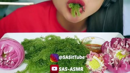ЕДА ЛЕД ASMR Raw Sea Grapes
