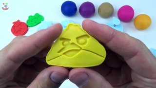 Play Doh Balls Learning Colours Modelling Clay and Angry Birds Fun and Creative for Kids