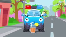 Carros infantiles - Coche de Policía y Reparación de carros - Coches para niños Caricatura de carros