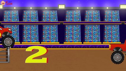 Monster Trucks Show Stunts Learn to Count for Kids Video for Children