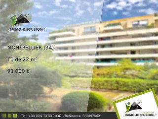 T1 A vendre Montpellier 22m2 + Balcon 2m2