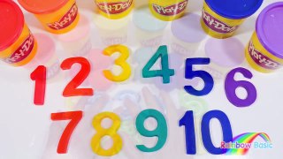 Play Doh Numbers 1 to 10 Learn Counting Numbers 1 10 Play Doh Numeros Rainbow Basic