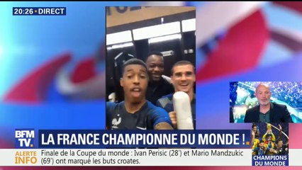 Coupe du monde: c'est la fête, la grande fête, dans le vestiaire des Bleus
