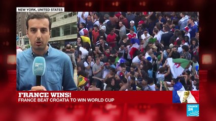 World Cup 2018: French fans celebrate win in NYC