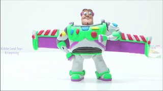 Toy Story Buzz Lightyear Disney Cars 3 Playdoh Stop Motion Clay Plasticine Animation Video for Kids