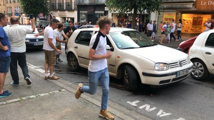 Là supporters en liesse à Flers