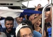 French Fans Sing on Packed Paris Metro Following World Cup Win
