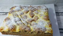 Kaffeeklatsch? dann gehört  dieser Kuchen unbedingt dazu I Einfacher Nusskuchen mit Quark Haube I