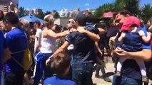 Festejo en la Alianza Francesa, Francia Campeón del Mundo.