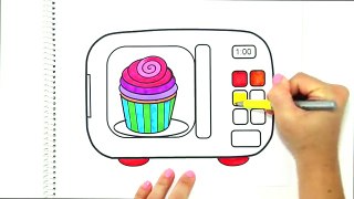 How to Draw a Microwave Playset | Printable Coloring Pages for Kids