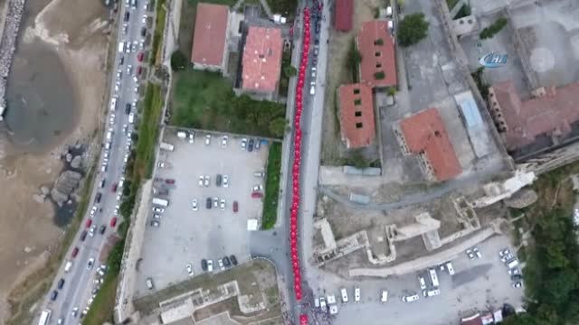 Sinop'ta 15 Temmuz Milli Birlik ve Beraberlik Yürüyüşü