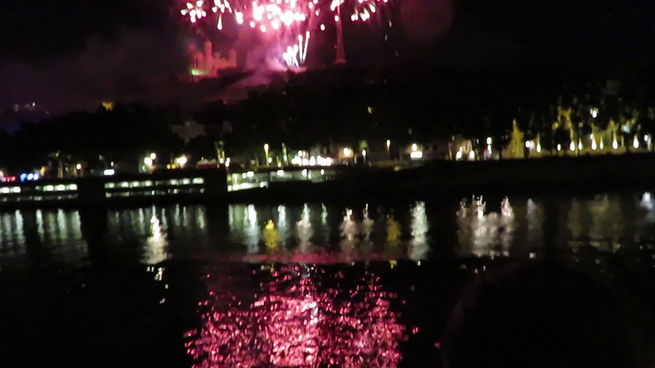 Feux d'artifice 14 juillet 2018 Lyon Deuxième partie